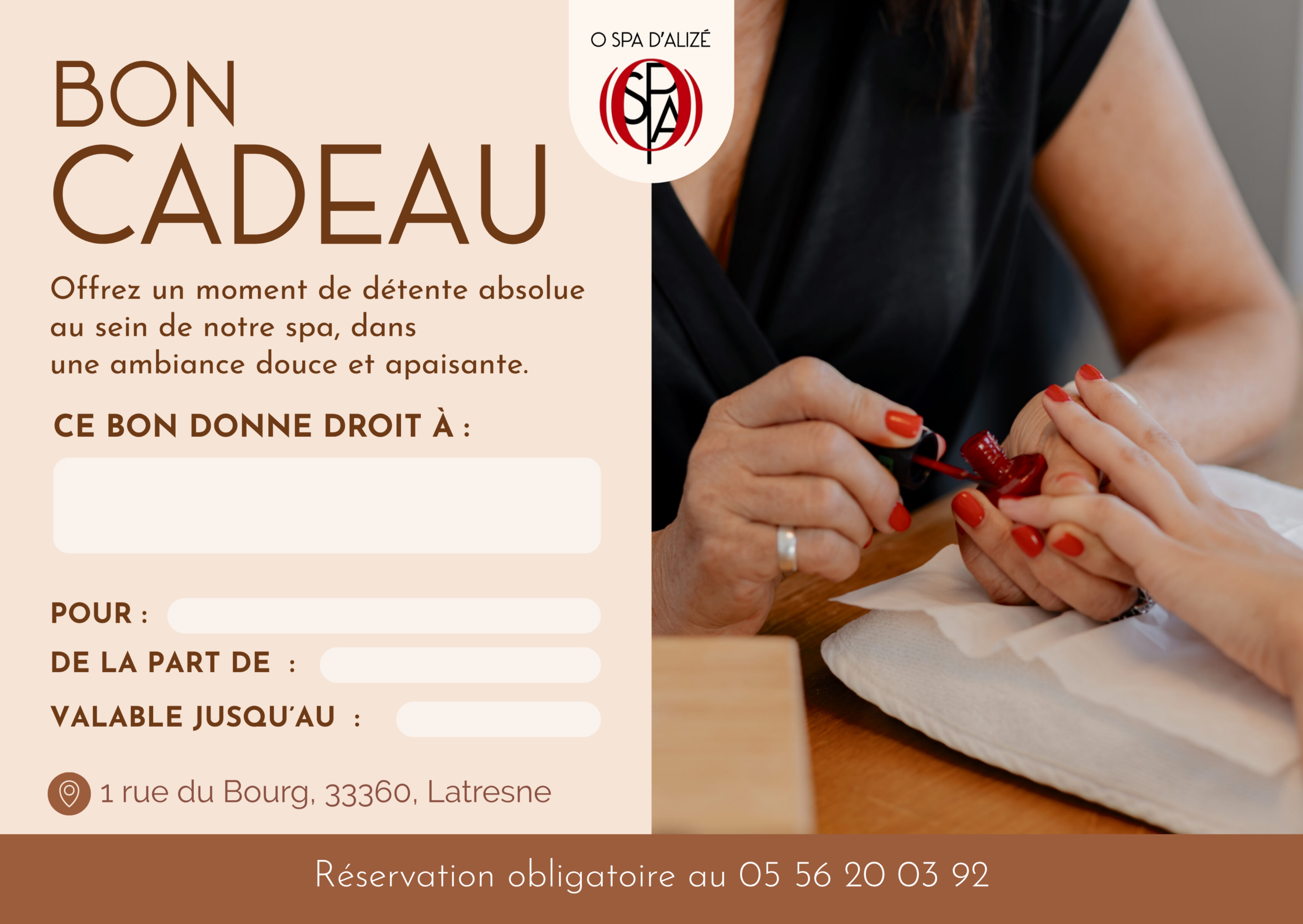 Manucure SPA + Pose de vernis semi permanent - 65€
